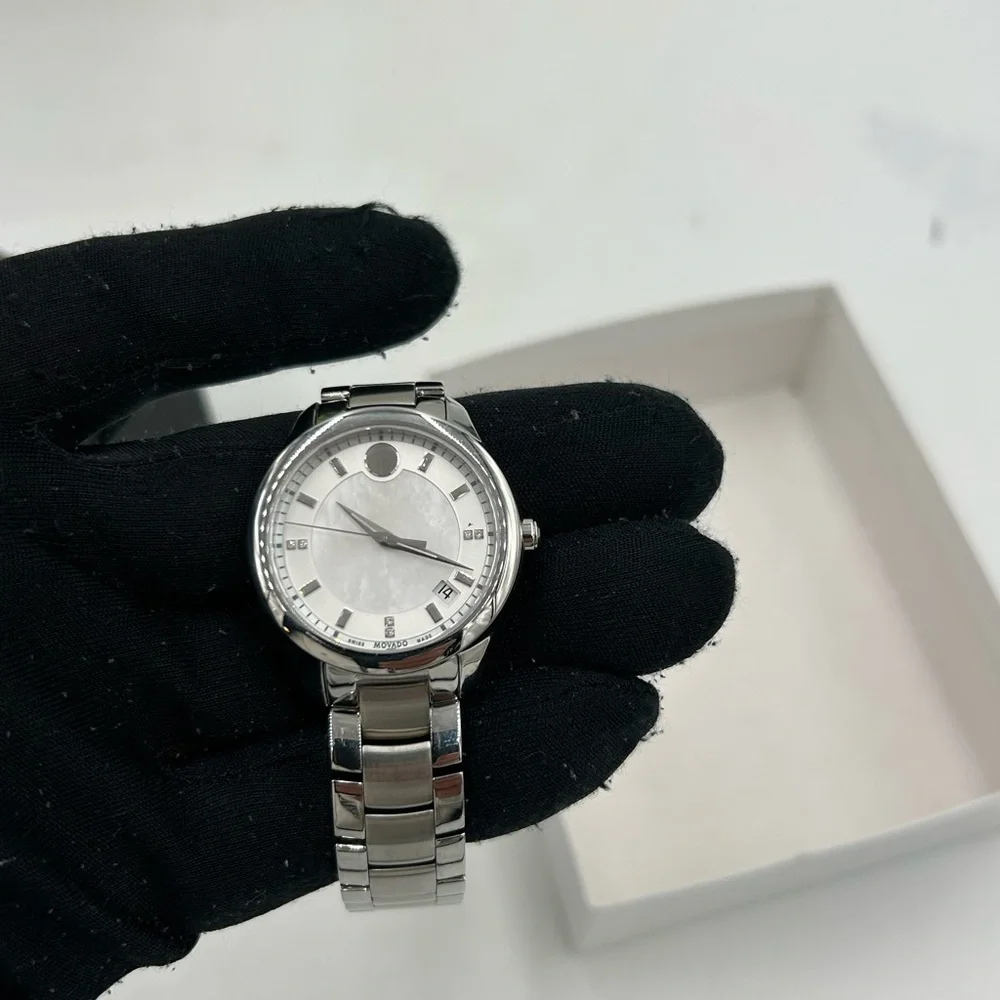 Women's Movado Bellina 36 mm Swiss made mother-of-pearl face watch NEW